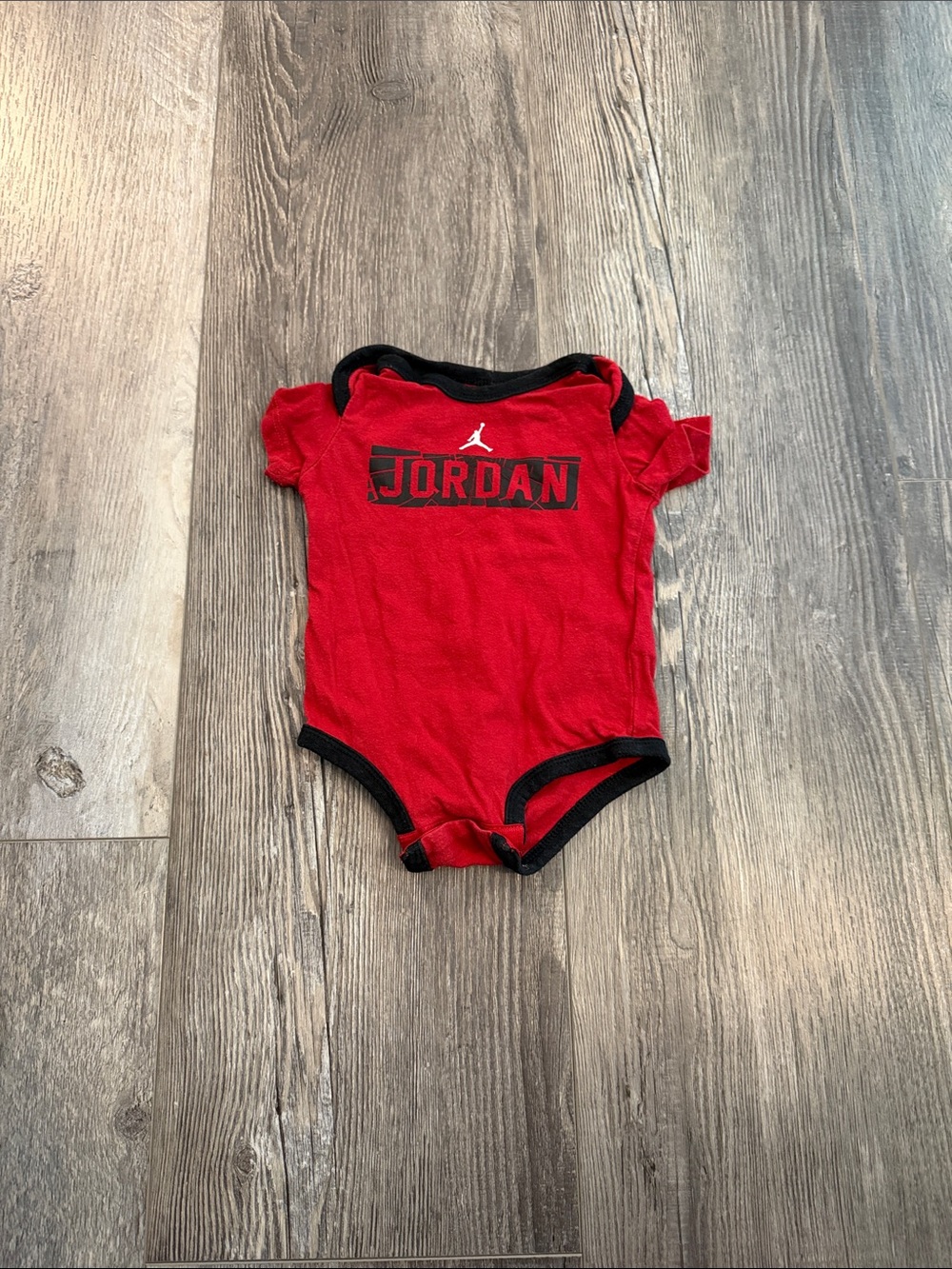 Jordan Red and Black‎ Infant One-Piece Bodysuit